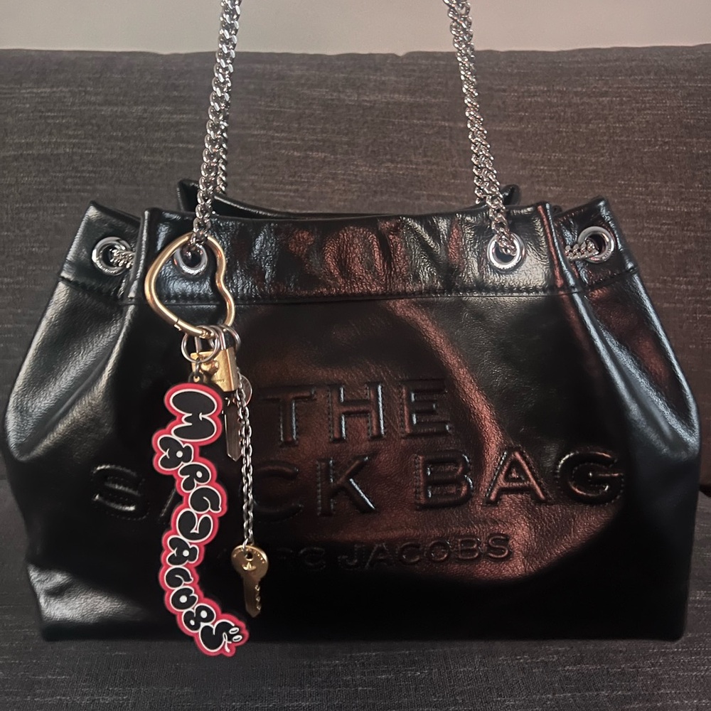 Marc Jacobs Black Shoulder Bag with Chain Straps